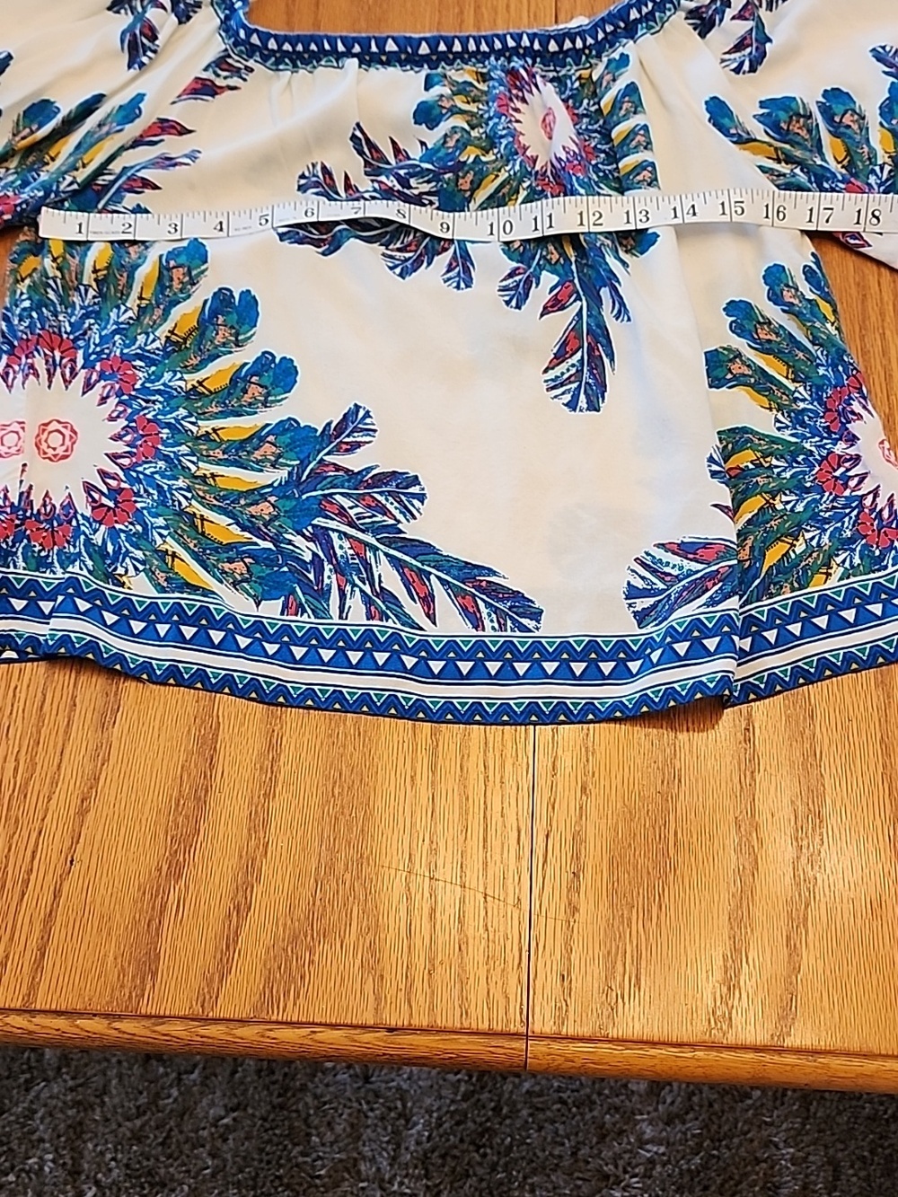 NWOT Anthropologie Flying Tomato Cream Off/On -Shoulder Floral Top - Picture 8 of 14